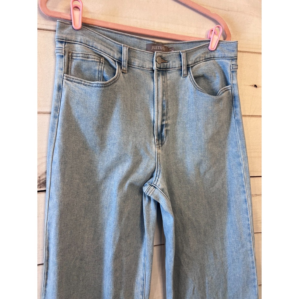 JUSTUSA Women's Light Wash Jeans Size 32 Wide Leg - Picture 4 of 4